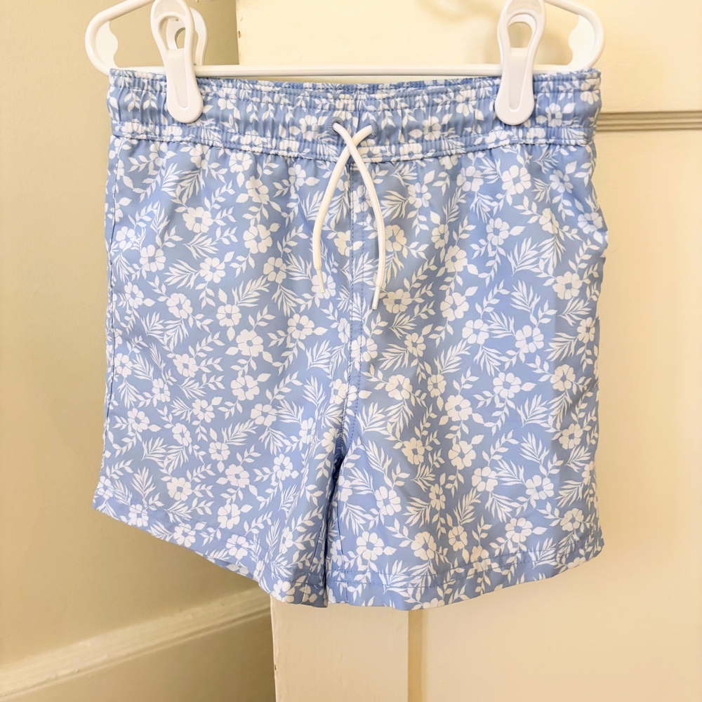 Janie and Jack Floral Blue Swimsuit